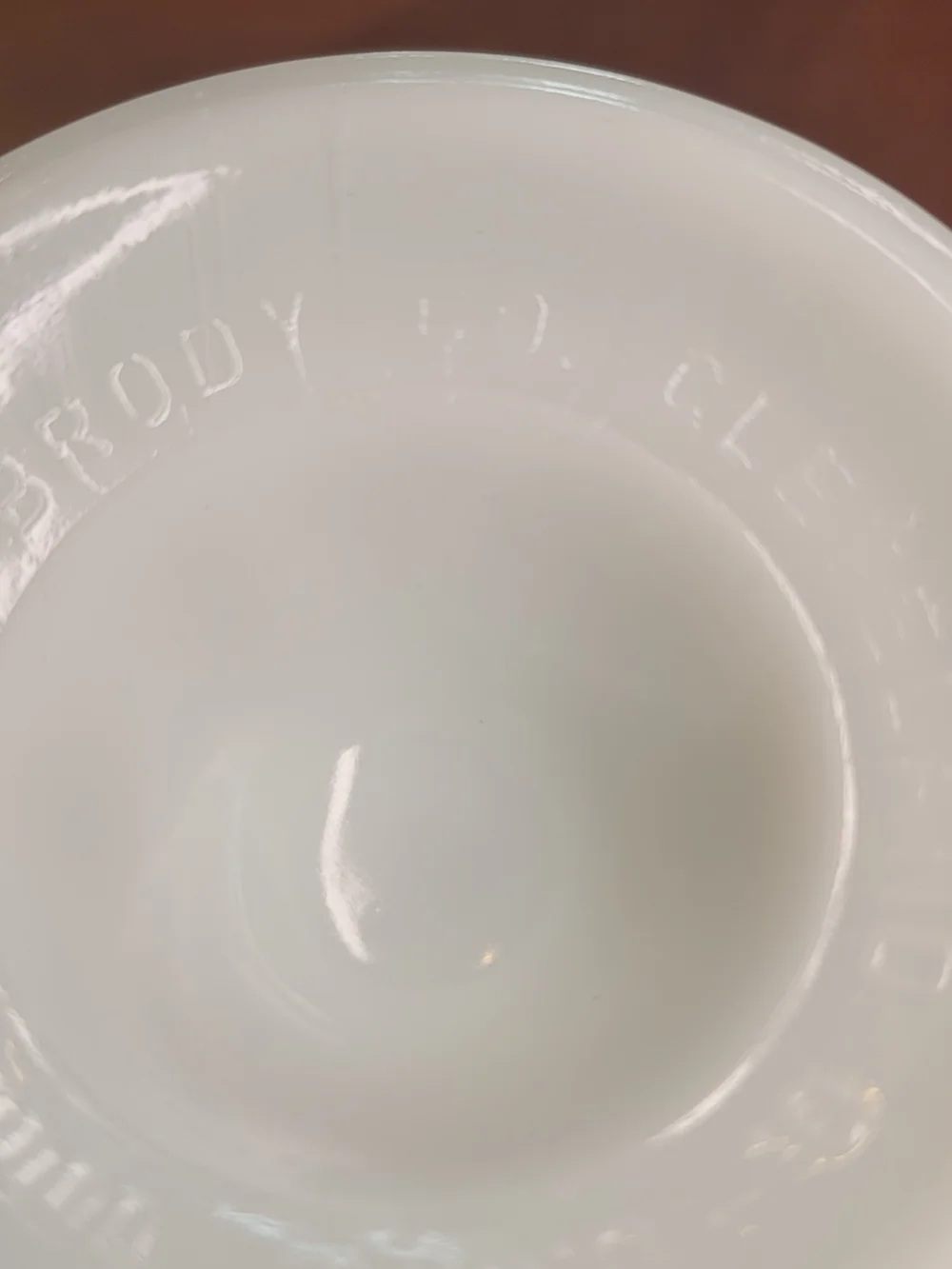 E.O. BRODY Textured‎ Milk Glass Pedestal Vase Model M3000 6.5 Inch